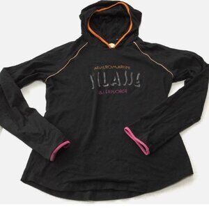 Alviero Martini Italy B&J Explorer girls long sleeve top hoodie Black Sz XL